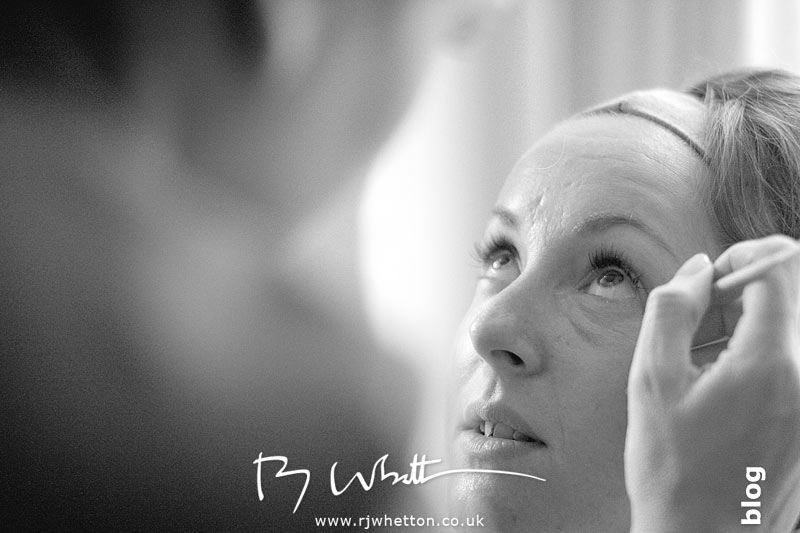 Rebecca has her make up done - Professional Wedding Photography Dorset