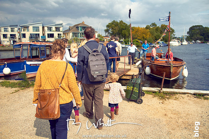 Family boarding the boat - Portrait Photography Dorset