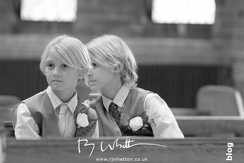 Twins waiting patiently - Professional Wedding Photography Dorset